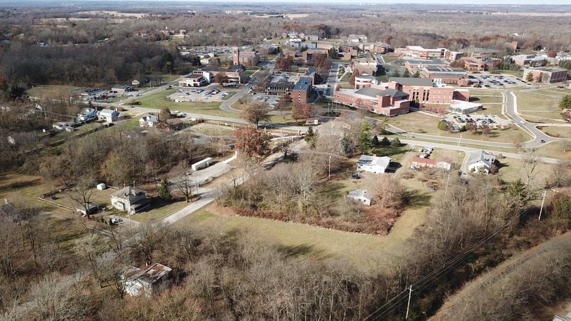 Aerial view of Central State University campus