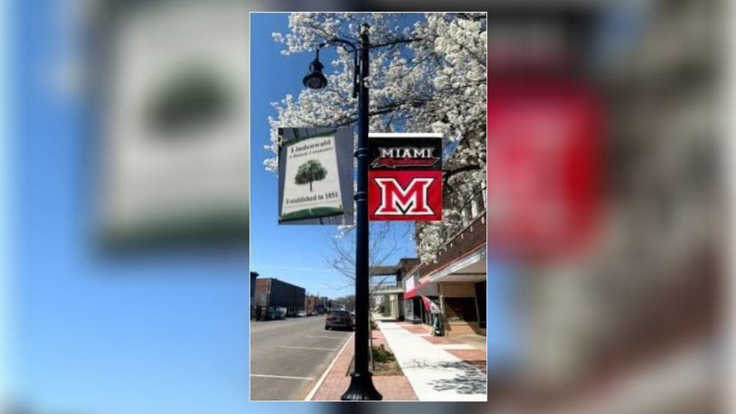Miami planning students recommended increased use of signage, including better light posts, to brighten the Lindenwald business district and make it more inviting to students of Miami's Hamilton campus. PROVIDED