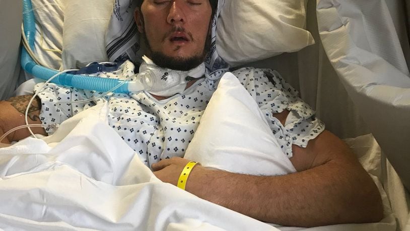 For the last month, Christopher Minor, 37, has been a patient at Sycamore Life Center in Miamisburg after he overdosed in his Middletown home. His family is hoping God can heal him.