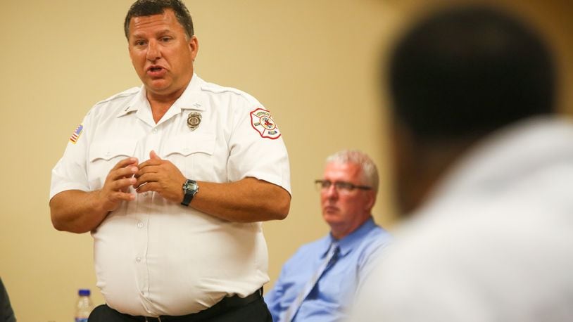 Middletown Fire Captain David Von Bargen was named the First Responder of the Year by the Butler County Mental Health & Addiction Recovery Services Board. GREG LYNCH/STAFF
