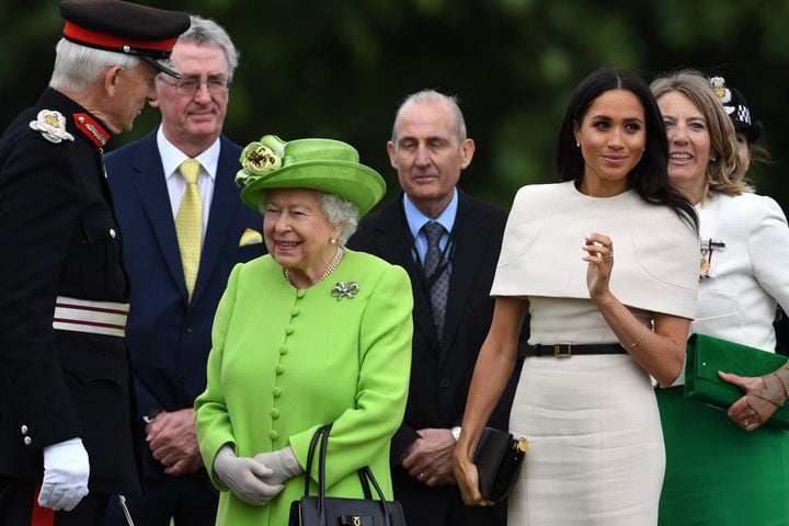 Photos: Meghan Markle stuns at first solo outing with Queen Elizabeth