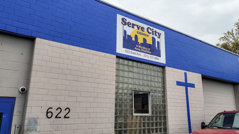 Serve City on East Avenue in Hamilton offers several programs to serve homeless and low-income individuals and families in the area. The have a food pantry open Tuesday, Thursday and Saturday, overnight shelter area, and several longer term shelter and apartment options to help homeless individuals. NICK GRAHAM / STAFF