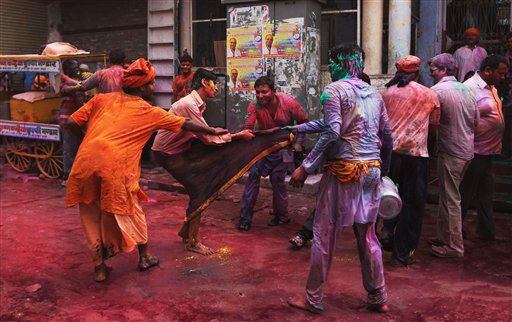 Hindus celebrate Holi