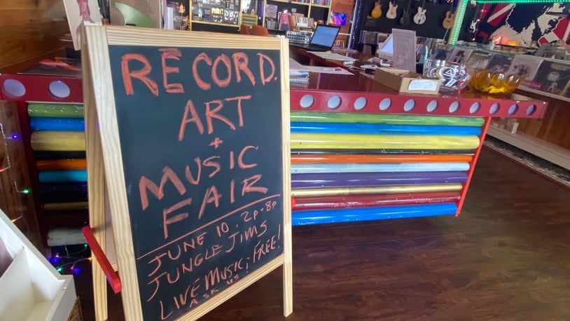 Three Feather Records will host a Record, Art and Music Fair on Saturday, June 10, 2023, at the Oscar Event Station at Jungle Jim’s in Fairfield. Part of the poceeds will support The Joe Nuxhall Miracle League Field. MICHAEL D. PITMAN/STAFF
