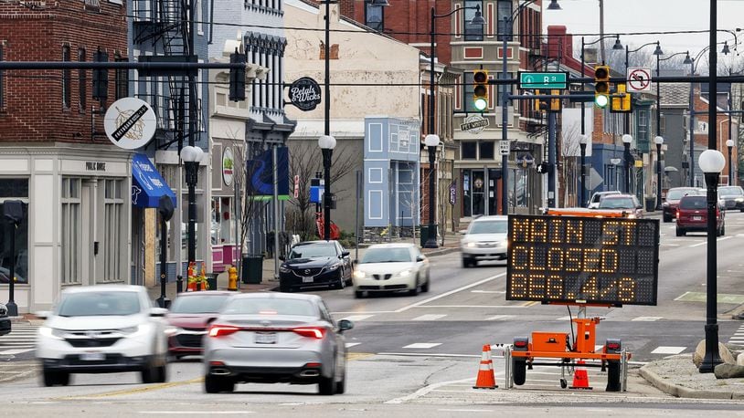 Main Street in Hamilton will close for five days beginning April 8 for utility work. NICK GRAHAM/STAFF