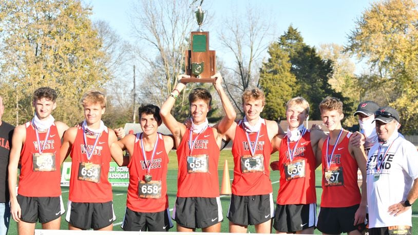 Lakota West won the Division I boys cross country state title on Saturday at Fortress Obetz. Greg Billing/CONTRIBUTED