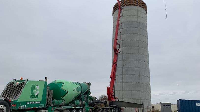Construction of Fairfield's sixth water tower is underway. After the concrete work is completed, they'll stop for the winter and resume construction in the new year. The expected completion date is the summer of 2023. CITY OF FAIRFIELD/PROVIDED