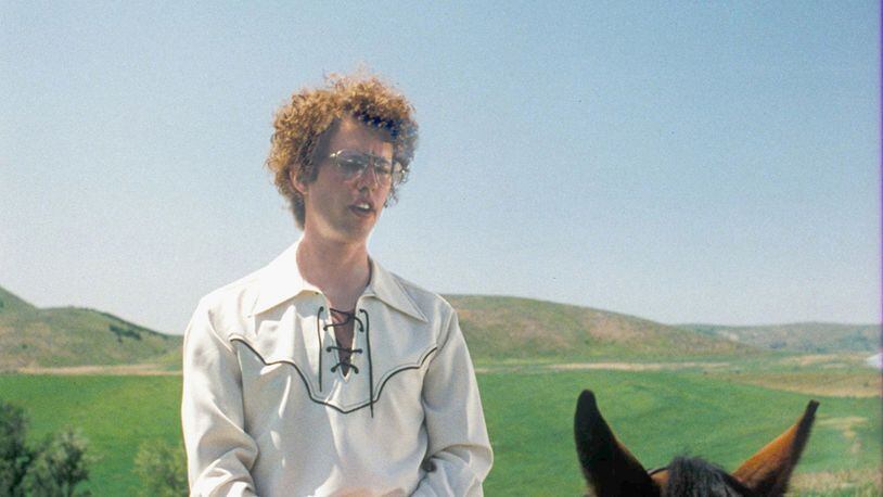 Actor Jon Heder rides a horse in the movie "Napoleon Dynamite" (2004). (Photo by Business Wire via Getty Images)