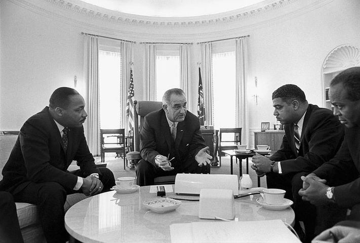 Martin Luther King Jr. and President Johnson