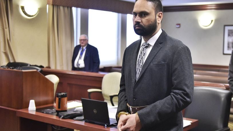 Gurpreet Singh, man accused of killing four members of his family in West Chester Twp., appeared for a hearing on multiple motions in Butler County Common Pleas Court Friday, March 6, 2020 in Hamilton. NICK GRAHAM / STAFF
