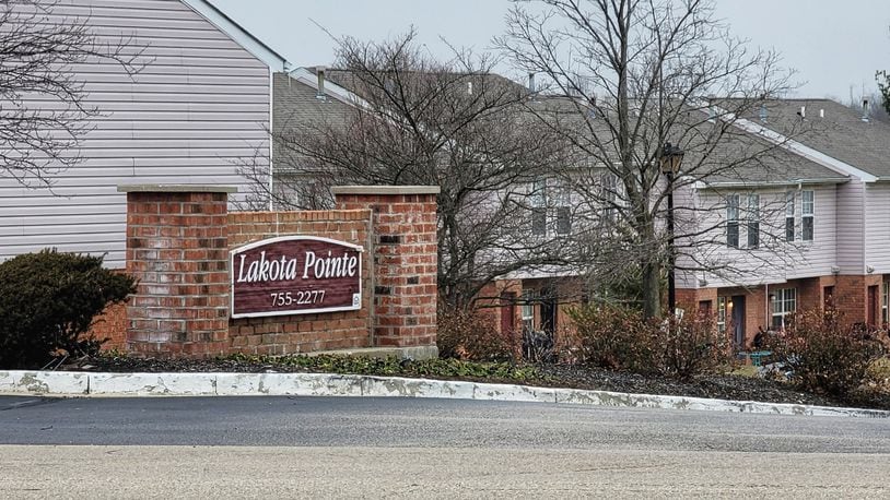A man was shot and killed by a Butler County Sheriff's Office deputy on Tuesday morning, Jan. 12, 2021, at the Lakota Pointe Townhomes. NICK GRAHAM / STAFF