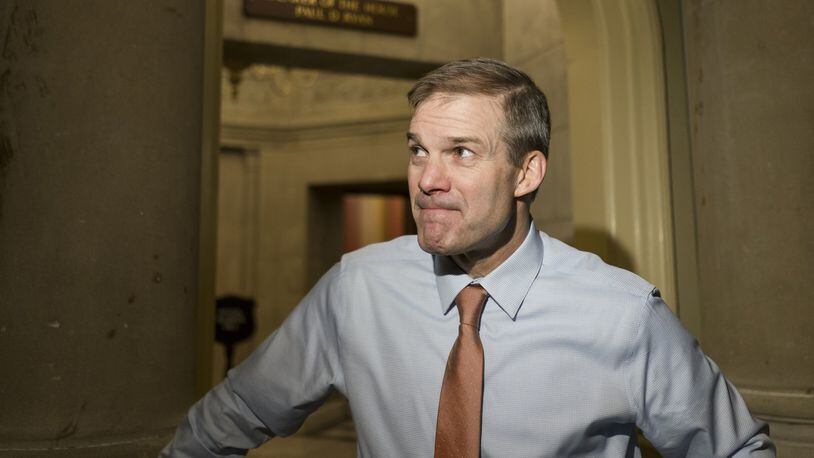 Some believe Rep. Jim Jordan, R-Urbana, could gain more power as a result of House Speaker Paul Ryan’s retirement, but Jordan’s conservative caucus is outnumbered by the party’s more moderate members. Jordan declined to speculate about whether he will run. Erin Schaff/The New York Times)