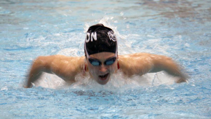 Mason’s Ashley Volpenhein won state titles last year in the 50- and 100-yard freestyle events. Volpenhein is one of the top swimmers competing in this weekend’s 33rd Southwest Ohio High School Swimming & Diving Classic. CONTRIBUTED PHOTO