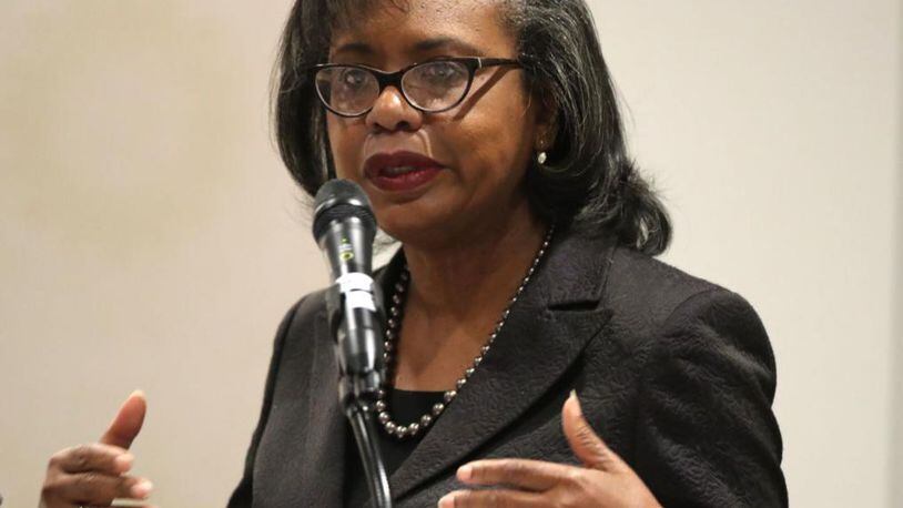 Anita Hill, now a law professor, gave a speech Friday night in Houston.