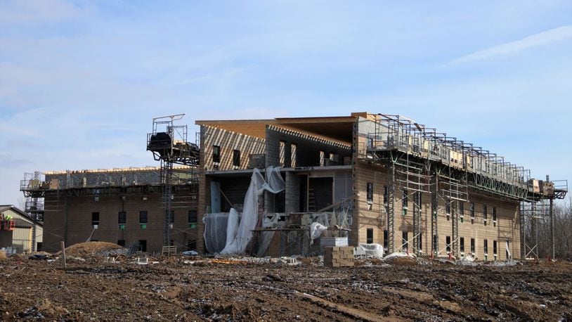 Kings Island’s new dormitory, One Team Village, is nearing completion. When it opens in May, it will house up to 400 associates during the 364-acre park’s main operating season for those who live more than 25 miles from the park. CONTRIBUTED