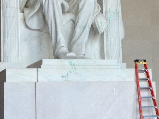 Lincoln Memorial vandalized