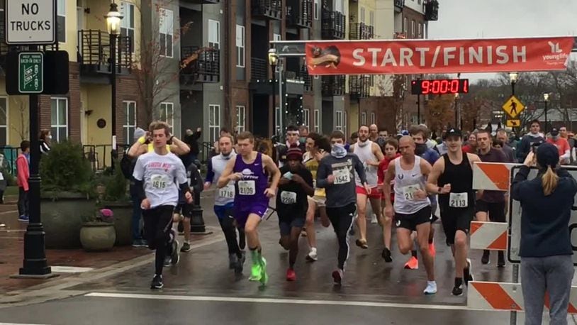 More than 600 runners took part in Hamilton's Thanksgiving 5K Race For Young Lives.