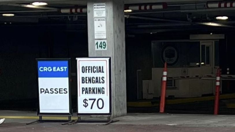 Cincinnati Bengals $70 parking. Dave Roberts/via WCPO