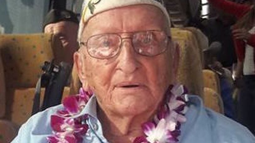 John Seelie, during his trip to Pearl Harbor for the 75th anniversary last year, in a photo from the Facebook page maintained for him by his family.
