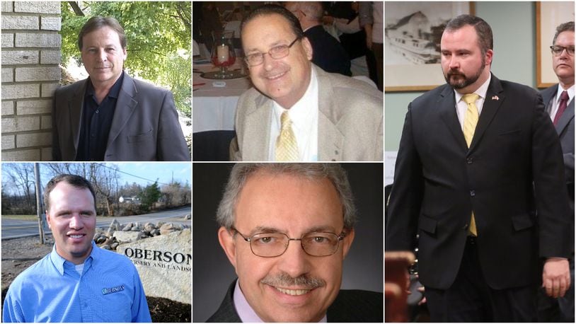Clockwise from top left: Joe Statzer; Don Carpenter; State Rep. Wes Retherford; Mike Snyder; and Chad Oberson.