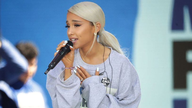 Ariana Grande has released "No Tears Left to Cry," her first single since the bombing after her Manchester Arena concert in 2017.(Photo by Chip Somodevilla/Getty Images)