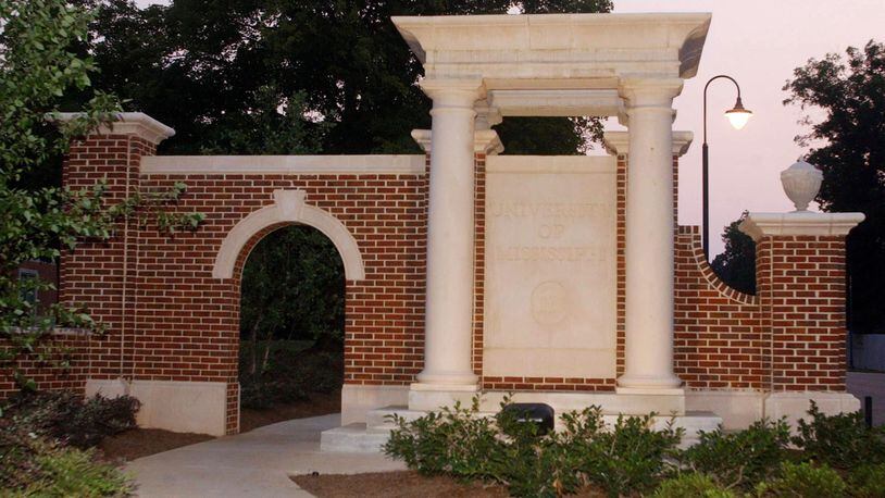 The entrance to the University of Mississippi.