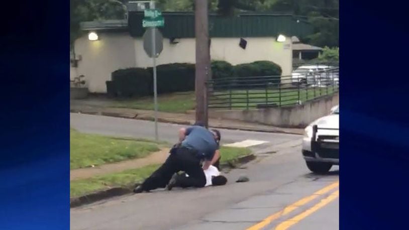 The Athens-Clarke County Police Department placed one of its officers on administrative leave pending the outcome of an investigation into a suspect's arrest. (Photo: WSBTV.com)