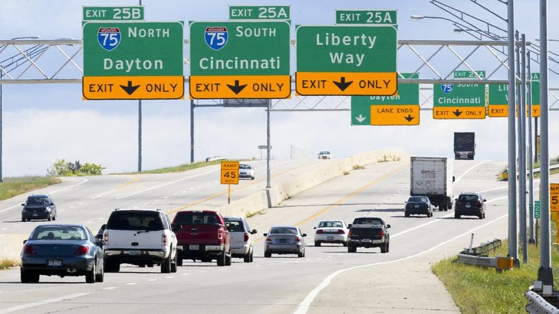 Butler County is spending about $25 million on major modifications to the Liberty Way and Interstate 75 interchange. GREG LYNCH / STAFF