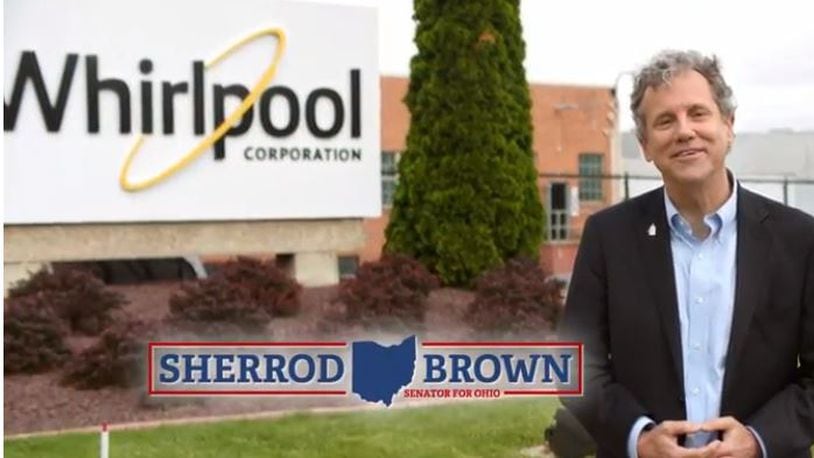 U.S. Sen. Sherrod Brown, D-Ohio, in a screenshot of a new ad. CONTRIBUTED
