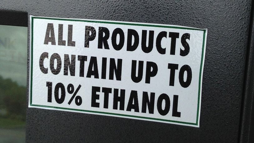 Most fuel pumps have a sign posted showing that the gasoline contains up to 10 percent ethanol. James Halderman photo