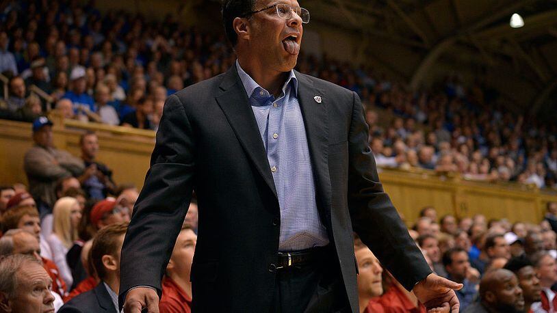 DURHAM, NC - DECEMBER 02: Head coach Tom Crean of the Indiana Hoosiers reacts during a game against the Duke Blue Devils at Cameron Indoor Stadium on December 2, 2015 in Durham, North Carolina. (Photo by Grant Halverson/Getty Images)