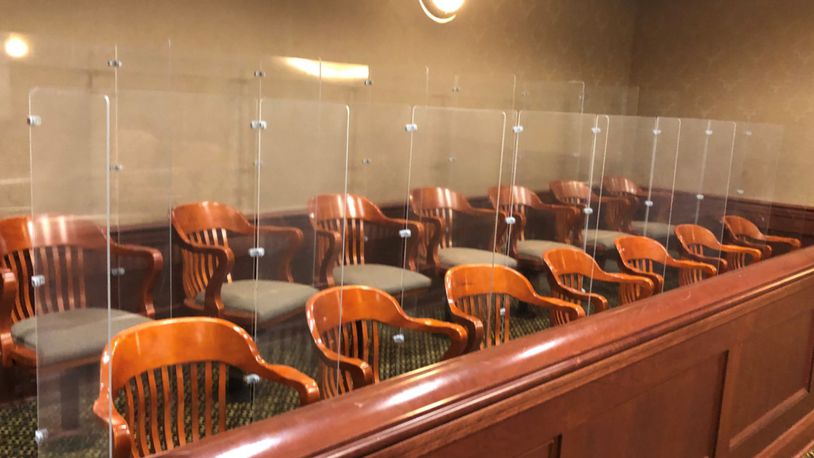 Changes have been made to the Butler County courtroom that is scheduled to hose the county's first trial since delays caused by the coronavirus. CONTRIBUTED
