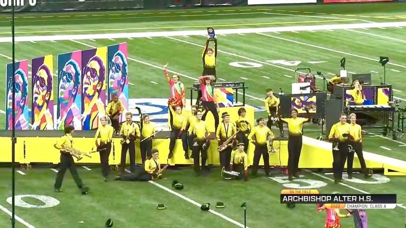 Archbishop Alter High School marching band was named Class A Champions at 2022 Bands of America Grand Nationals | PROVIDED