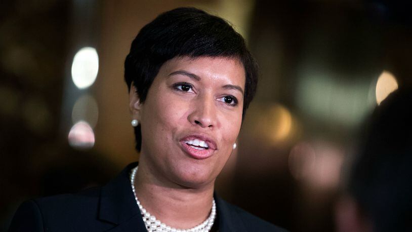Muriel Bowser, mayor of the District of Columbia, speaks to reporters at Trump Tower, December 6, 2016 in New York City.