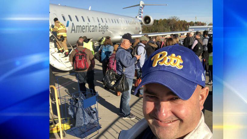 An American Airlines flight carrying the Pitt Panthers cheerleaders was forced to land after a odor filled the cabin. (Photo courtesy Ken Strauss)