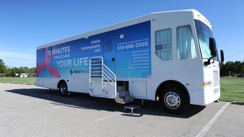 The Mercy Health – Cincinnati’s Mobile Mammography program van.
