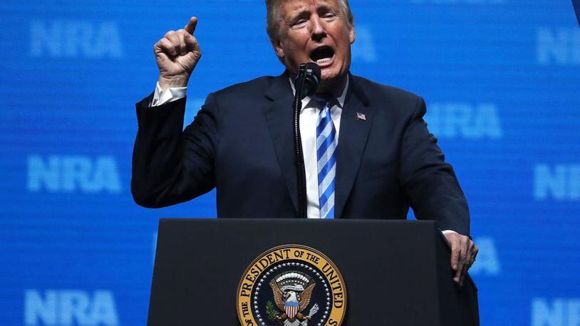 President Donald Trump's remarks to the NRA were criticized by French officials.