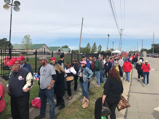 Lines form for tonight’s Trump rally in Warren County