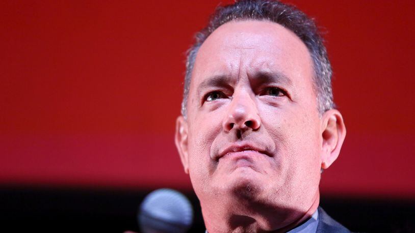 Tom Hanks attends a press conference on October 13, 2016 in Rome, Italy.