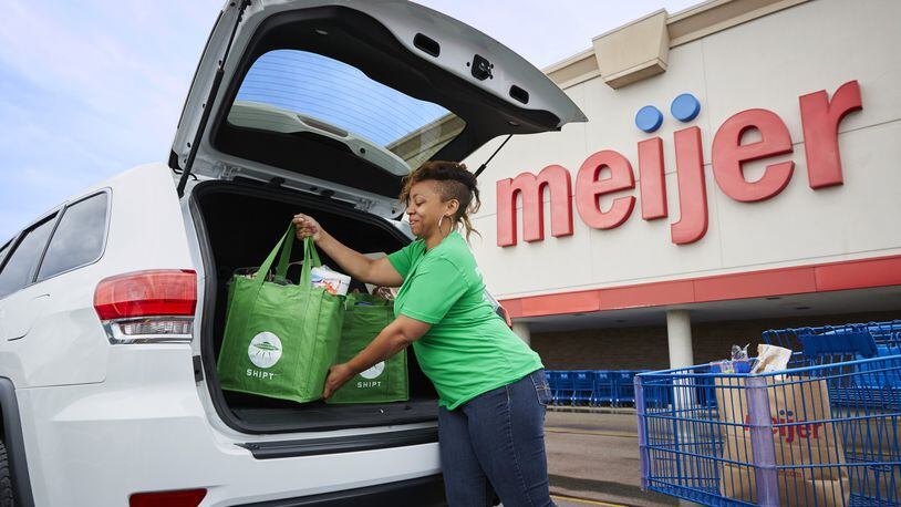 Meijer, in partnership with mobile app company Shipt, will offer home delivery services in Dayton and Cincinnati later this month. CONTRIBUTED