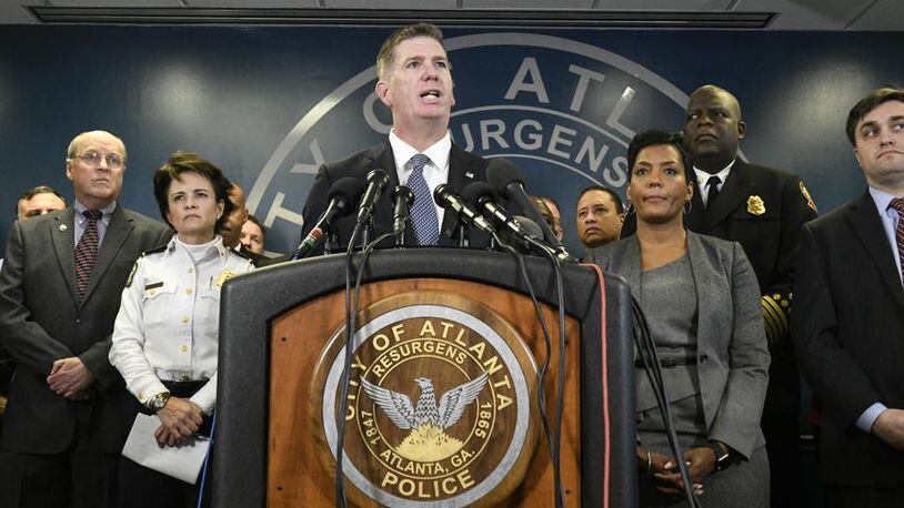 FBI Atlanta Division Special Agent in Charge David LeValley speaks at a news conference as the City of Atlanta and its local, state and federal partners join to discuss public safety and emergency preparedness plans at the Atlanta Public Safety Headquarters, leading up to the College Football Playoff National Championship to be held on Jan. 8, 2018. (Photo: John Amis/The Atlanta Journal-Constitution)