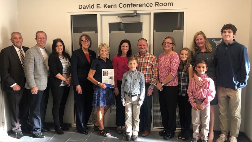 The Liberty Twp. headquarters saw a recent ceremony honoring deceased former Trustee David Kern, who now has one of the main conference rooms of the administration building - and a commemorative plaque - highlighting his legacy of public service. The ceremony saw Kern's family and current township trustees in attendance. (Provided Photo\Journal-News)