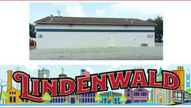 Here’s a before-and-after look at the Minnick’s Drive Thru building in Lindenwald, on a wall that went from blah to enticing. PROVIDED