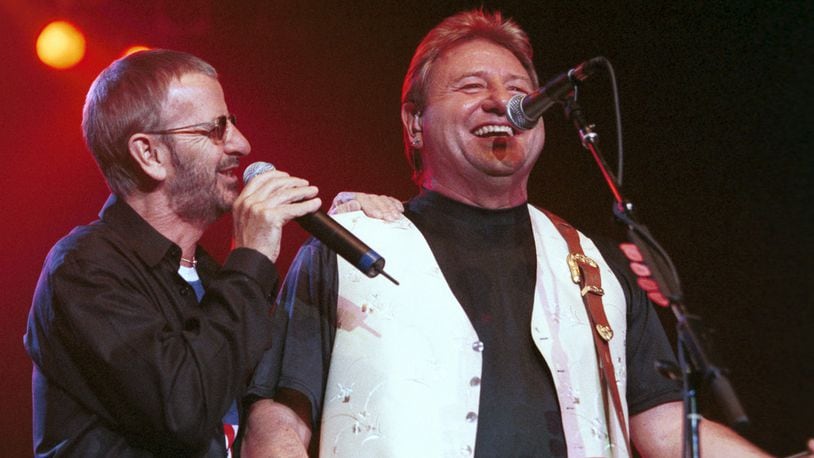 Former Beatle Ringo Starr performs live with Greg Lake (of Emerson Lake & Palmer) and the rest of his All-Starr Band at The Rio Hotel & Casino September 1, 2001 in Las Vegas. (Photo by