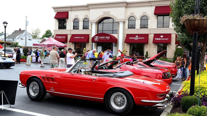 Members of the Ferrari Club of America Ohio Chapter will display 15 to 20 Ferraris, some of which are worth more than $1 million, on Sept. 23 at James Free Jewelers in Kettering. Contributed photo
