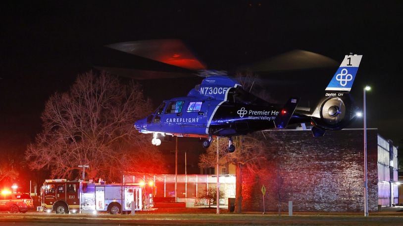 A medical helicopter was called Friday night, April 8, 2022, after a pedestrian was struck on Manchester Avenue in Middletown. NICK GRAHAM / STAFF