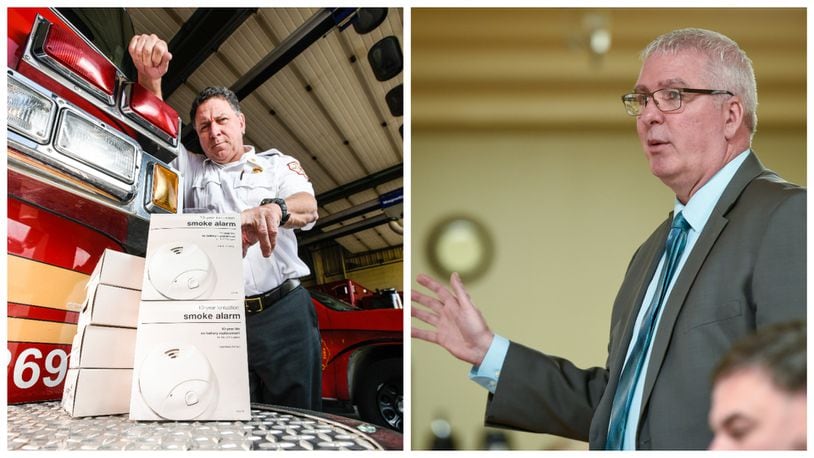 A proposed city charter change would allow Middletown’s city manager to seek external candidates when hiring a police or fire chief. Opponents to the proposed change say Middletown Fire Chief Paul Lolli (left) and Police Chief Rodney Muterspaw (right) have both been promoted through the ranks, something that allows them to know their departments well.