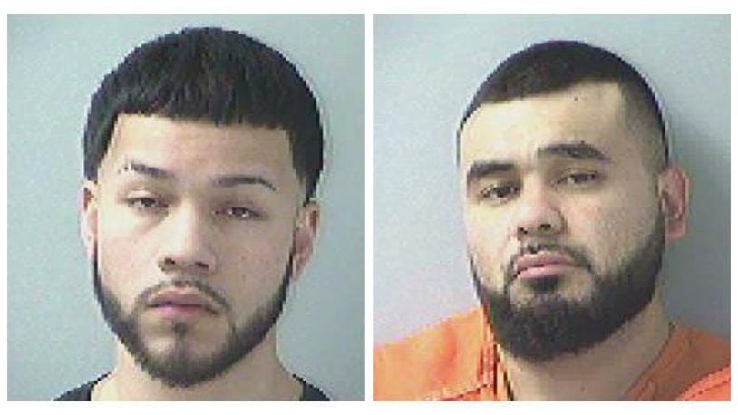 Francisco Alejandro Prado (left) and Edward Mario Ramirez (right) are both charged with felonious assault after a shooting Wednesday night in Hamilton that injured two people.