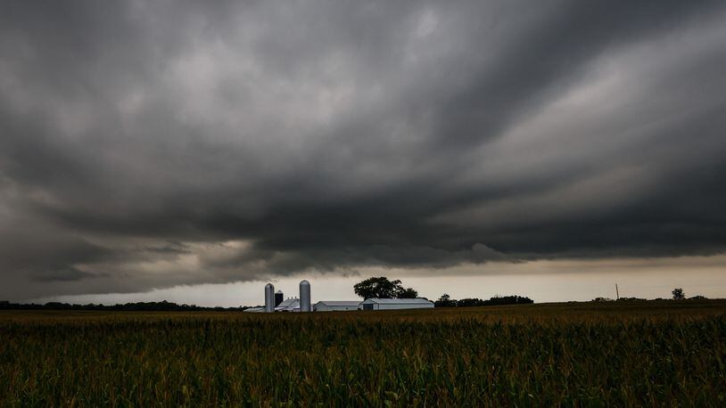 A low storm cloud is shown Aug. 16, 2021, in Montgomery County, Ohio. JIM NOELKER/STAFF