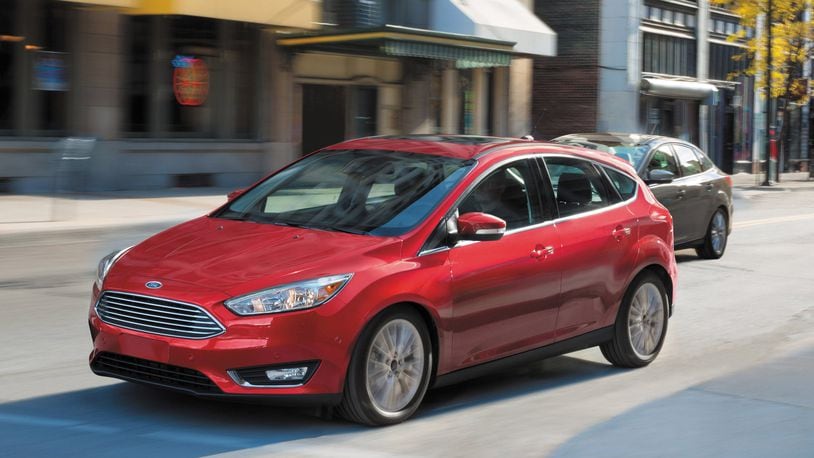 The 2016 Focus features the Ford 1.0-liter EcoBoost, a three-time winner of the International Engine of the Year Award. The model comes with a standard rearview camera and available driver-assist technology. Photo by Ford